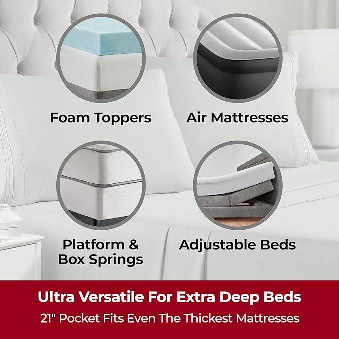 Mellanni Extra Deep King Sheets - Image 2