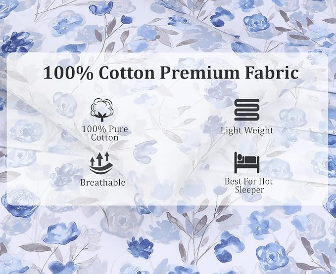 RUVANTI 100% Cotton Sheets – Full Size Percale Bedding, Cooling & Breathable - Image 4