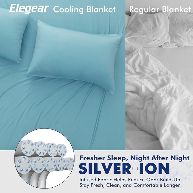 Elegear Cooling Blankets for Hot Sleeper Twin, Arc-Chill 3.0 Cool Fiber - Image 3