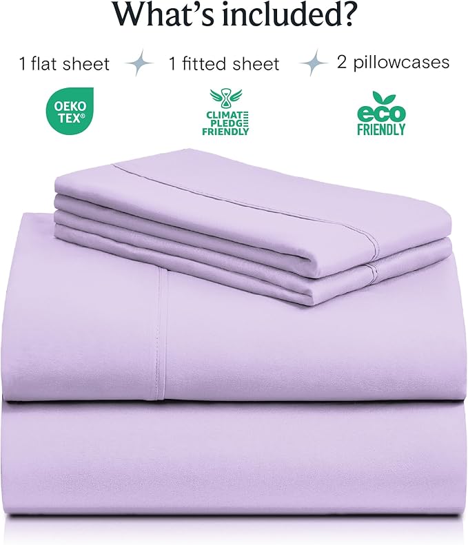 LuxClub 4 PC King Sheet Set, Breathable Luxury Bed Sheets, Deep Pockets 18" - Image 2