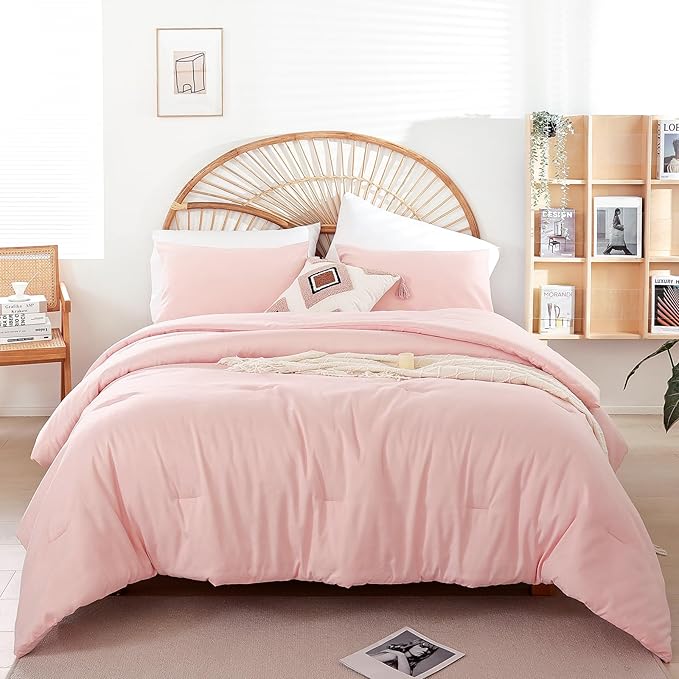 weigelia Blush Pink Comforter Set Twin Boho Pink Twin Comforter - Image 2