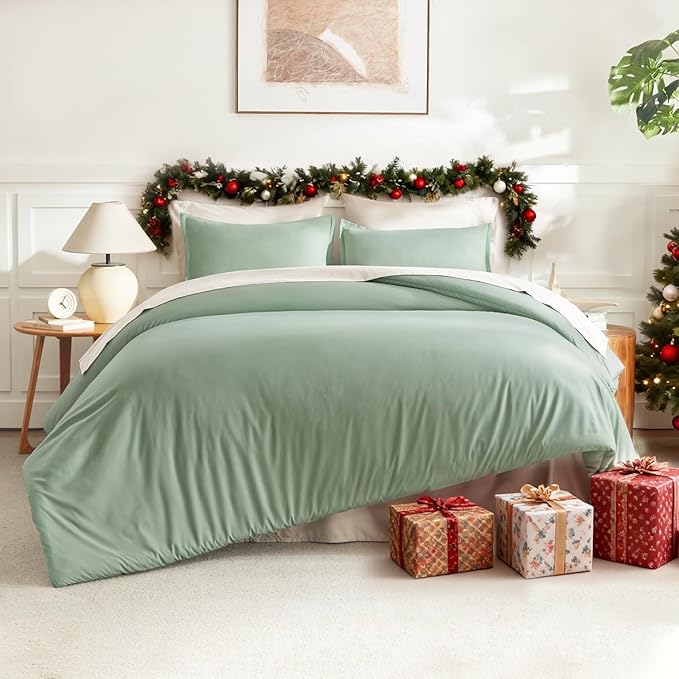 Litanika Queen Comforter Set Sage Green, 3 Pieces Lightweight Comforters Queen - Image 6