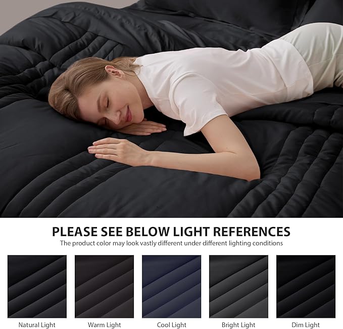 Full Comforter Set Black - Image 3