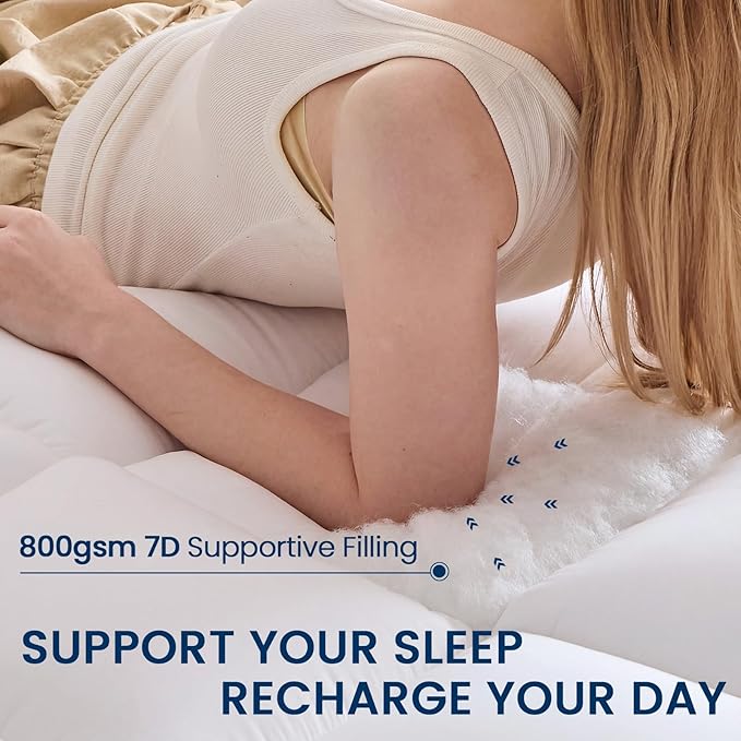 YUGYVOB Mattress Pad Extra Thick, and Breathable Twin XL Mattress Topper 8-21" - Image 3