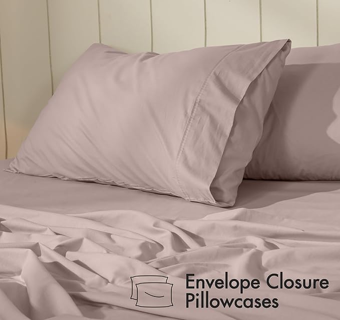 RUVANTI 100% Cotton Sheets – Twin Size Percale Bedding, Cooling & Breathable - Image 5