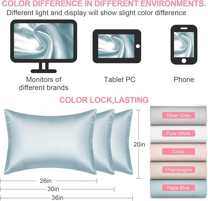 Silk Pillow Cases 2 Pack King Size - Image 7