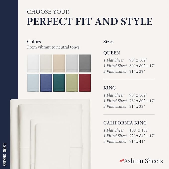100% Egyptian Cotton Queen Size Sheets Set - Image 8