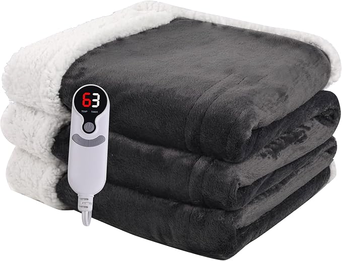 Heated Blanket Electric Throw Size 50''x60'' by Minervada