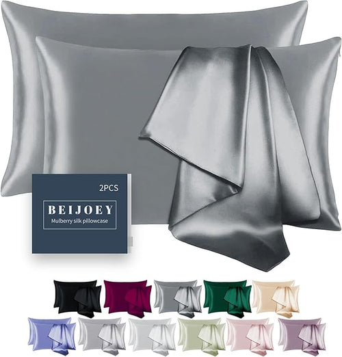 100% Mulberry Silk Pillowcase 2 Pack by BEIJOEY