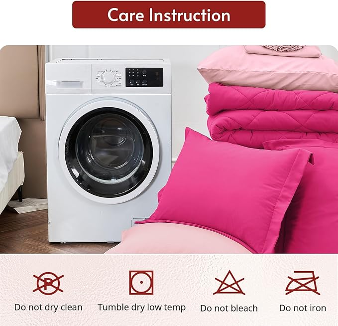 MUXHOMO 5 Pieces Twin Comforter Set, Reversible Bed in a Bag Twin Size - Image 9