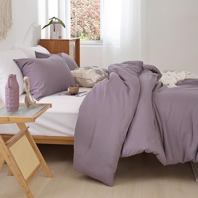 ROSGONIA Dusty Purple Twin/Twin XL Comforter Set - Image 6
