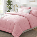 CozyLux Queen Comforter Set Pink, 7 Pieces Bed in a Bag, All Season Bedding Sets by CozyLux