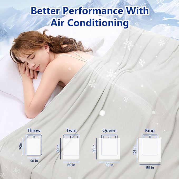 Topcee Cooling Blanket for Night Sweats Absorbs Heat to Keep Adults, Children - Image 7