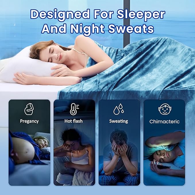 Topcee Cooling Throw Blanket for Hot Sleepers, Arc-Chill Q-Max >0.5 Cool Fiber - Image 4