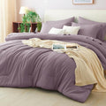 CozyLux Full Size Comforter Sets Dusty Purple, 7 Pieces Bed in a Bag Full by CozyLux