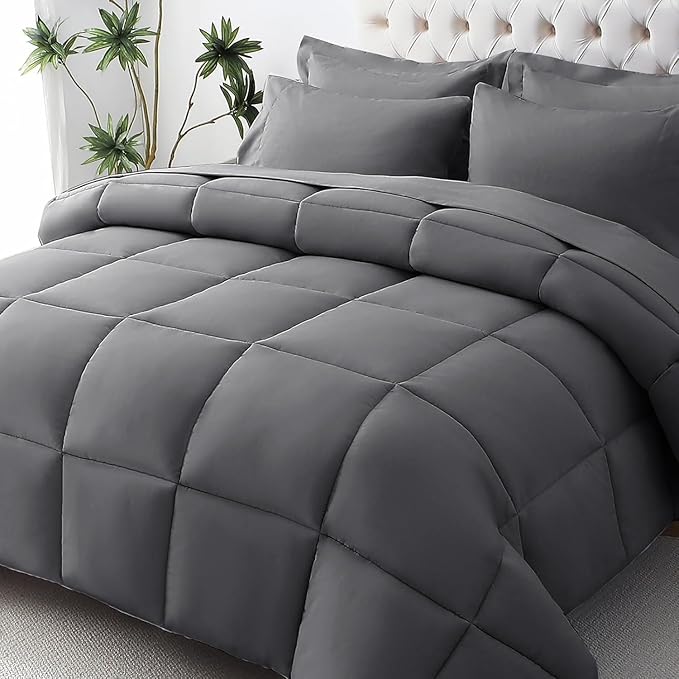 JOLLYVOGUE Oversized King Comforter Set, Ultra-Soft Bed in a Bag Oversized King by JOLLYVOGUE