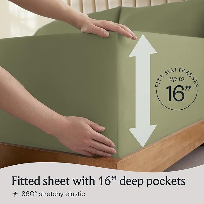 LuxClub 4 PC King Sheet Set, Breathable Luxury Bed Sheets, Deep Pockets 18" - Image 6
