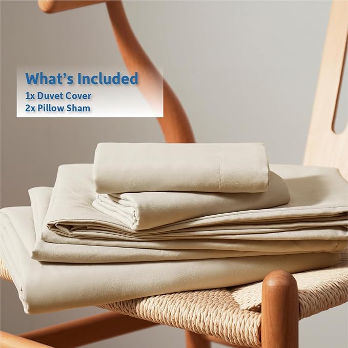 Nestl Beige Cream Duvet Cover Queen Size - Image 9