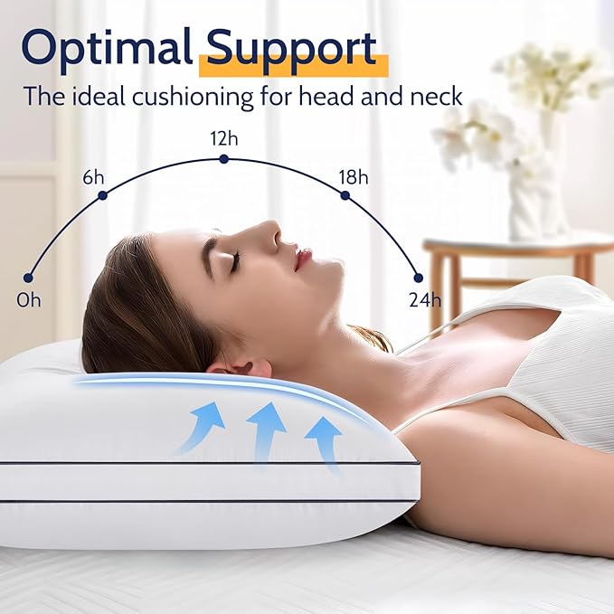 ROUMEA Pillows Queen Size Set of 2, Bed Pillows - Image 3