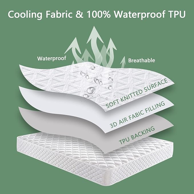 Premium Waterproof Mattress Protector California King Size, Breathable Bed - Image 6