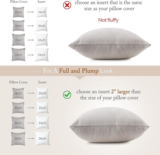 puredown® 20x20 Feather Down Pillow Insert, 1 Pack Throw Pillow Insert - Image 5