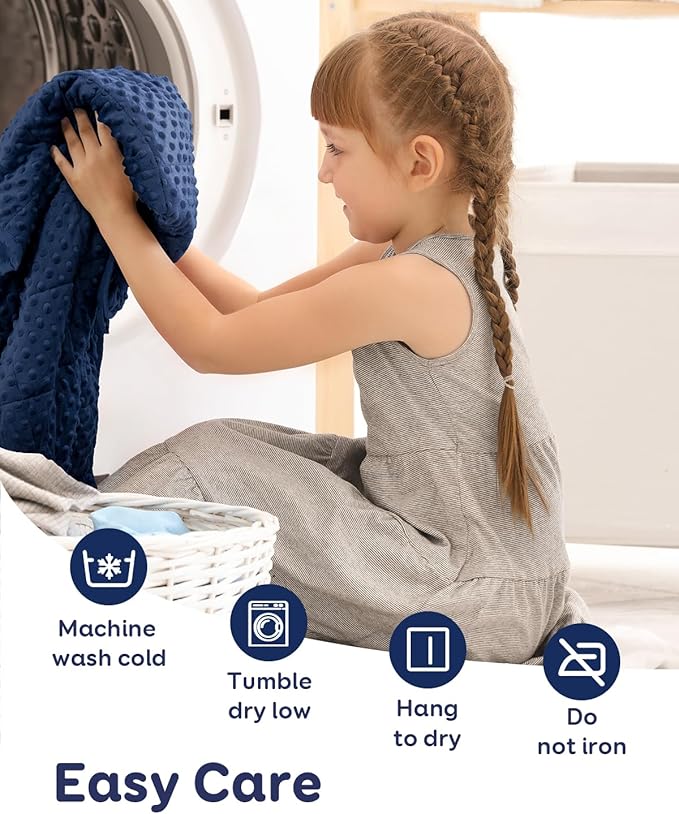 Kivik 5lb Weighted Blanket, Washable Heavy Throw Blankets, 5 Pounds Weight - Image 6