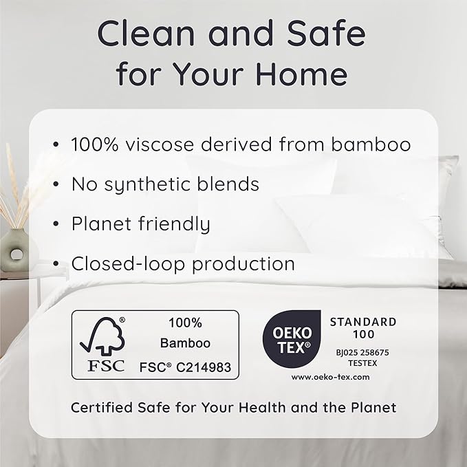 Bambaw California King Sheet Set 4pcs – 100% Viscose Derived from Bamboo Deep - Image 6