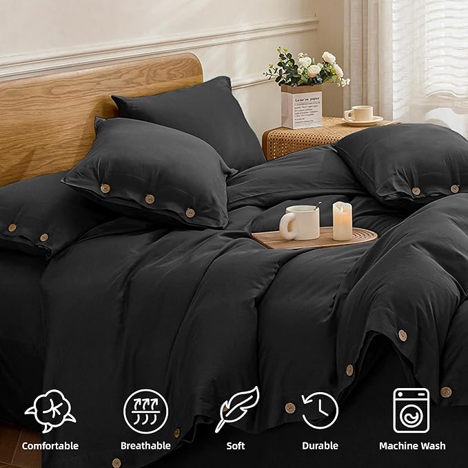 JELLYMONI Cotton Duvet Cover Cal King Size - Image 4