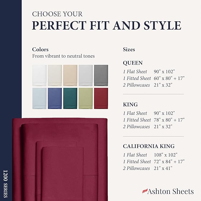 100% Egyptian Cotton King Size Sheets Set - Image 8