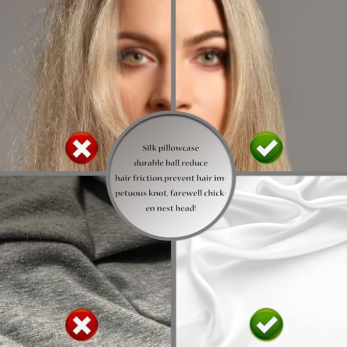 Silk Pillow Cases 2 Pack, Soft Breathable and Sliky Standard Size Pillow Cases - Image 5