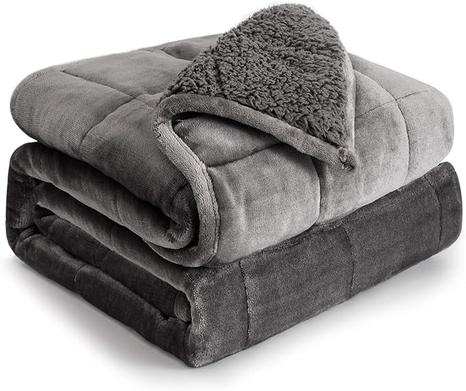 Cottonblue Weighted Blanket 15 lbs Queen Size 60x80 inches, Flannel Shaggy by Cottonblue