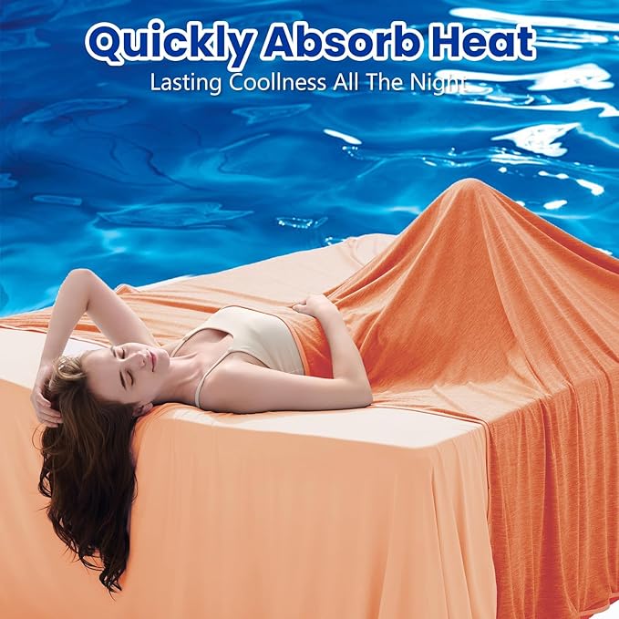 Topcee Cooling Blanket for Night Sweats Absorbs Heat to Keep Adults Cool on - Image 2