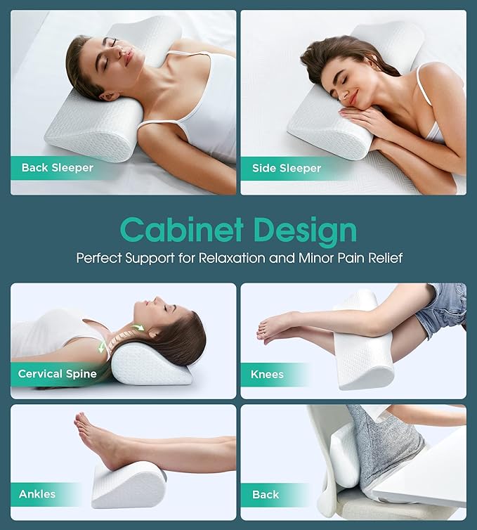 Cervical Neck Pillows for Pain Relief Sleeping, High-Density Memory Foam Pillow - Image 5