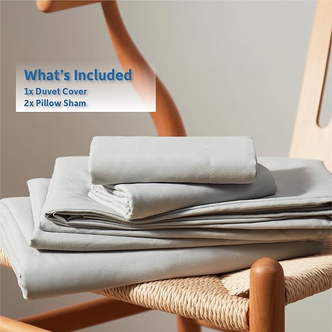 Nestl Light Grey California King Duvet Cover Sets - Image 9