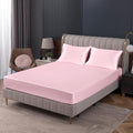 Homiest Blush Pink Satin Fitted Sheet by Homiest