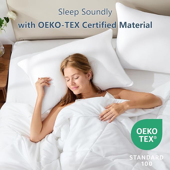 CozyLux Pillows Standard Size Set of 1, Hotel Quality Bed Pillows - Image 3