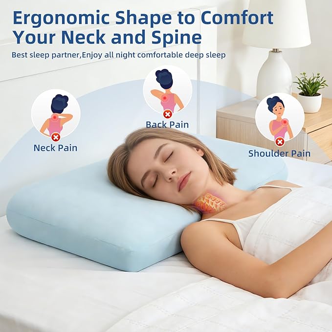 Sycoodeal Cooling Memory Foam Pillow King Size - Image 4