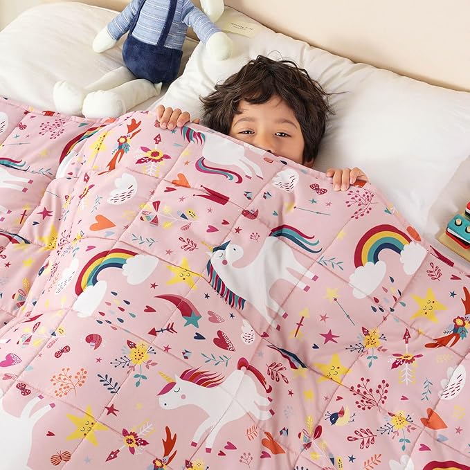 Sivio Weighted Blanket 3lbs, Unicorn Small Cooling Heavy Blankets, Washable by Sivio