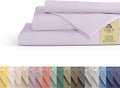 Linen Home 100% Cotton Percale Sheets California King Size, Iris Lilac by LINENHOME