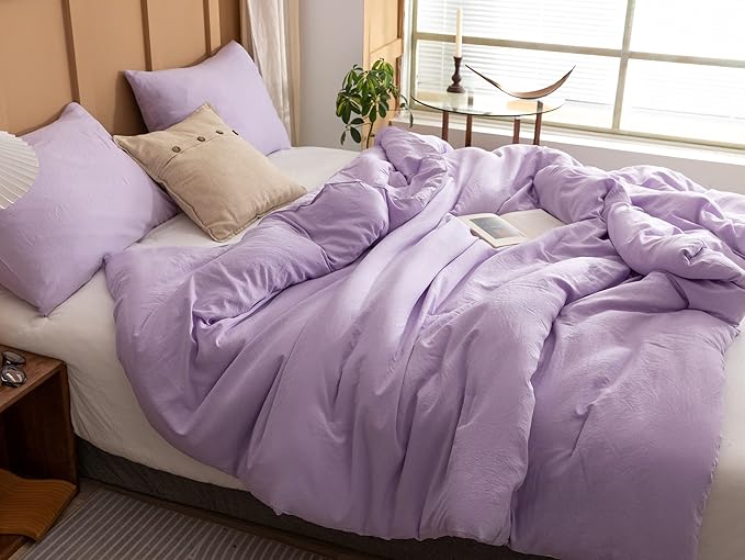 ROSGONIA Lavender Comforter Set Queen - Image 4