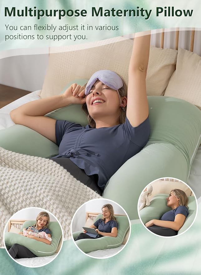 Meiz Pregnancy Pillows for Sleeping, Cooling Pregnancy Pillows, 60Inch - Image 8
