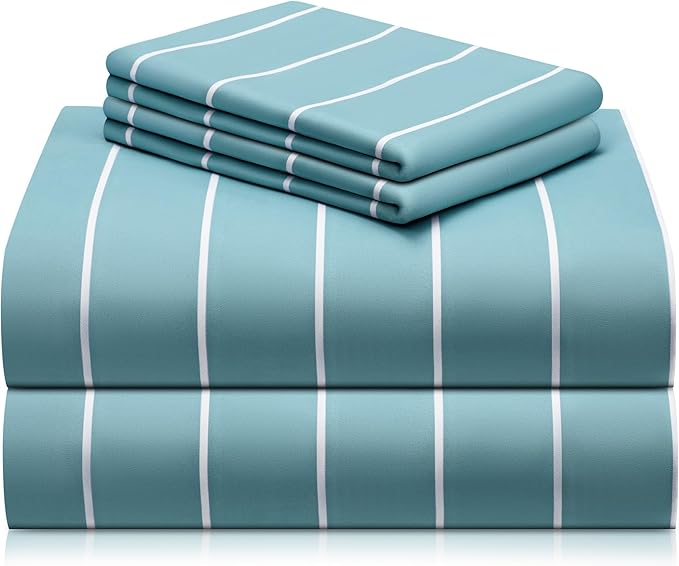 LuxClub 4 PC Cal King Size Sheet Set, Breathable Luxury Bed Sheets, Deep by LuxClub