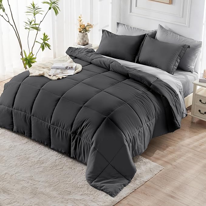 JOLLYVOGUE Queen Comforter Set, Ultra-Soft Bed in a Bag Queen Size 7 Pieces - Image 8