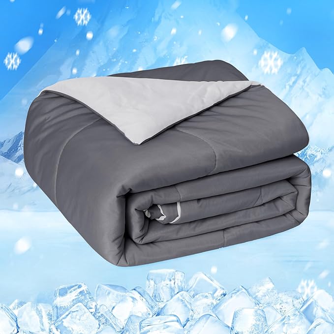 HOMFINE Cooling Comforter Japanese Double-Sided Cold Tech Fabric Cooling Blanket by HOMFINE