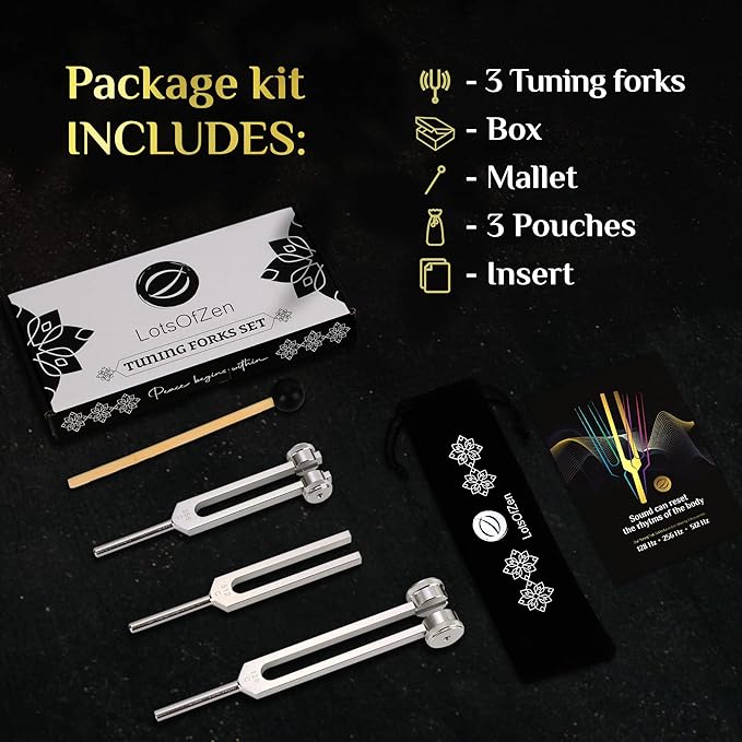 Tuning Forks for Healing Set — Essential Yoga and Meditation Accessories & - Image 4