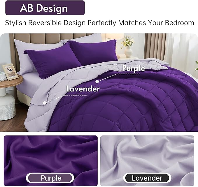 MUXHOMO 5 Pieces Twin XL Comforter Set, Reversible Bed in a Bag Twin XL Size - Image 3