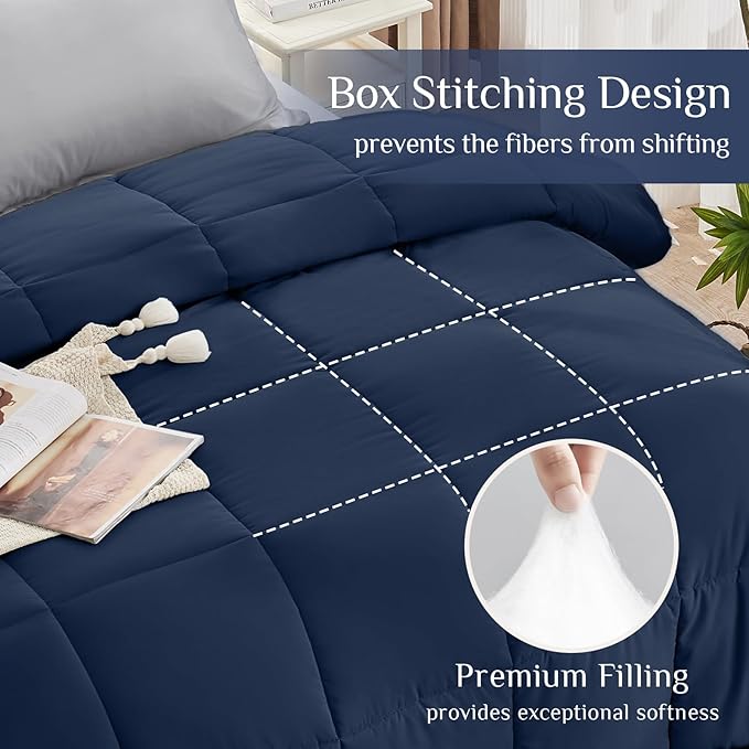 JOLLYVOGUE Queen Comforter Set, Ultra-Soft Bed in a Bag Queen Size 7 Pieces - Image 3