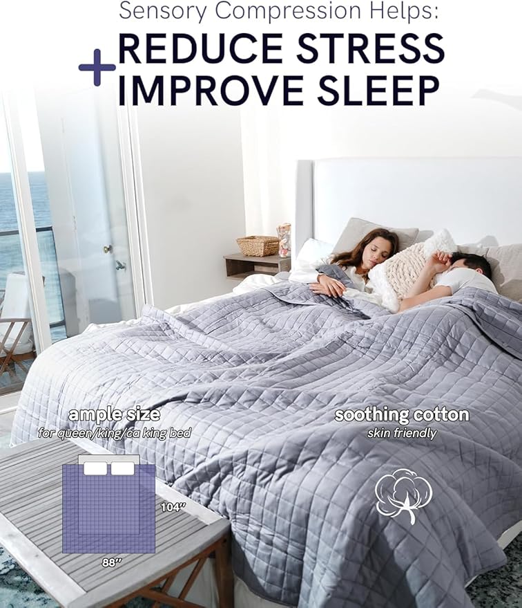 YnM Cotton King Size Weighted Blanket - Image 2