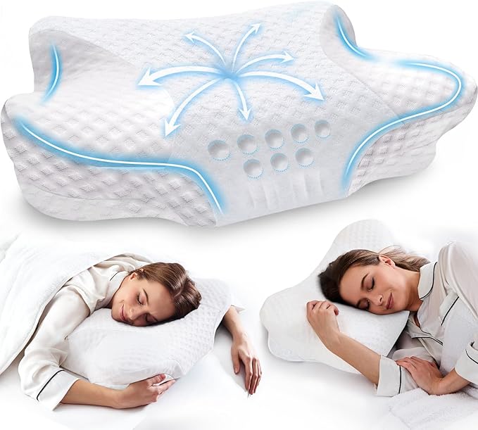 Cervical Neck Pillows with Memory Foam by VJASD