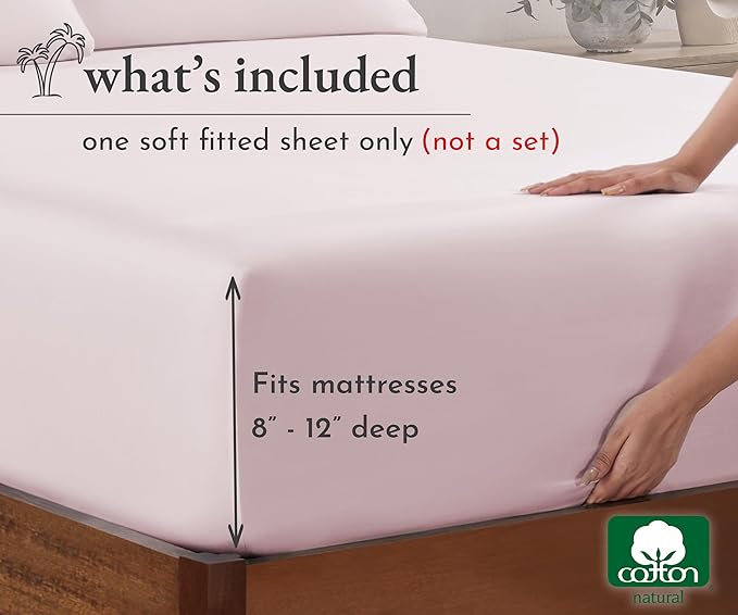 California Design Den Fitted Sheets Twin XL Only, 100% Cotton, No Pop-Off - Image 4